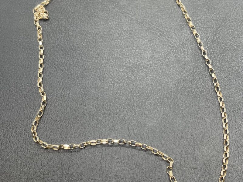9ct Yellow Gold Diamond Cut Belcher Chain