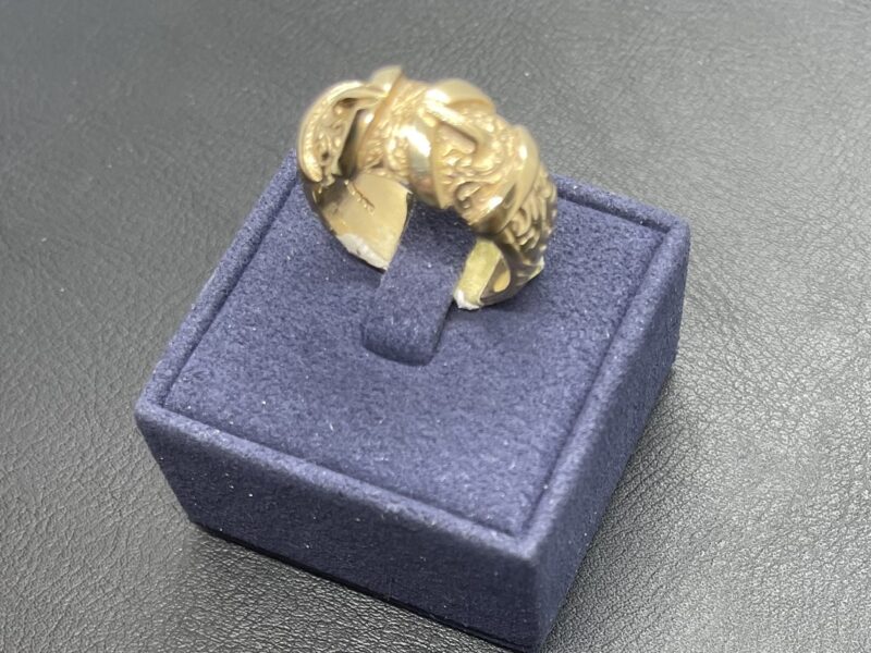9ct Yellow Gold Double Buckle Ring